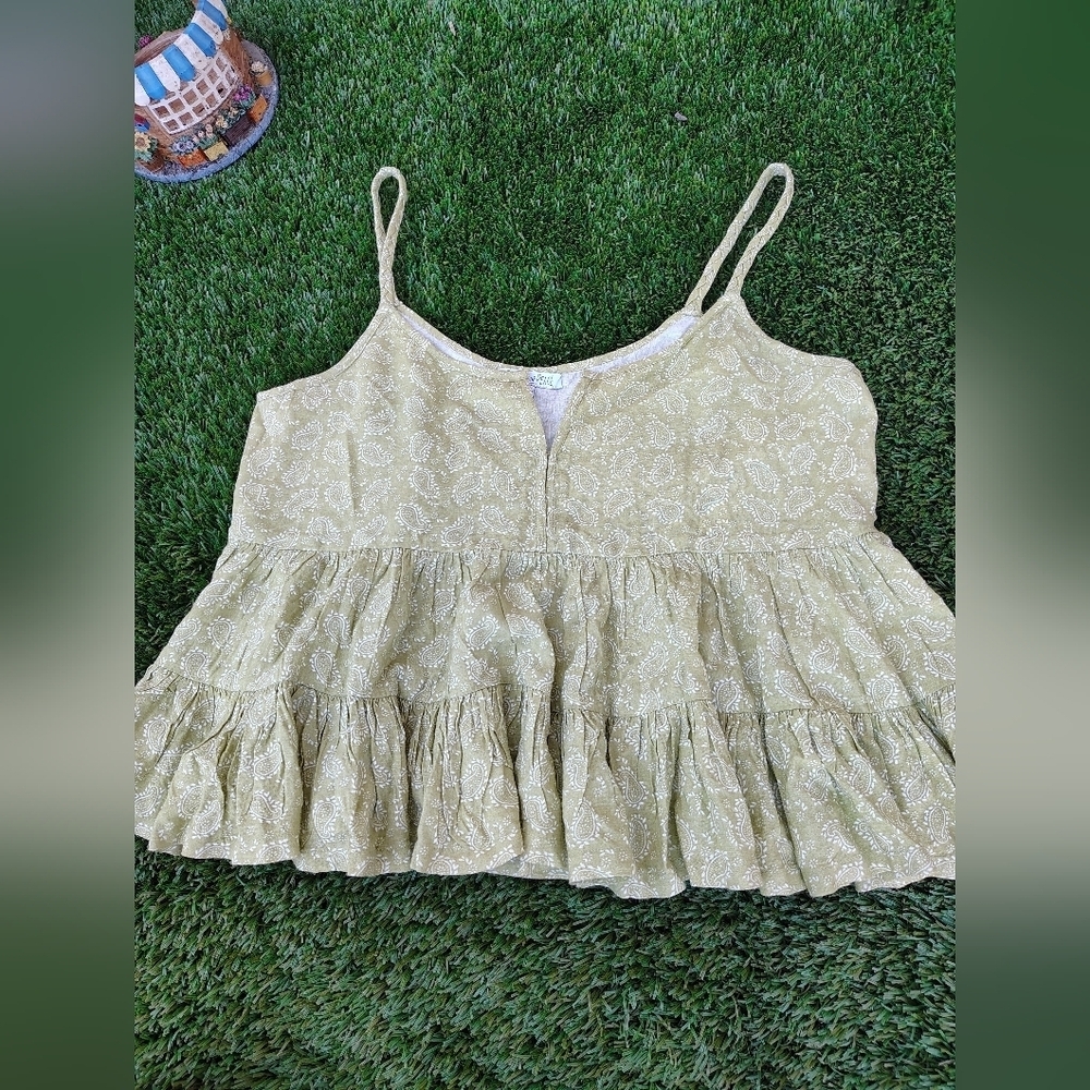 Patrons of Peace Olive Green Camisole - Picture 1 of 3